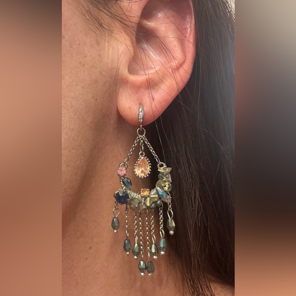 Elegant Multi-Color Chandelier Earrings
